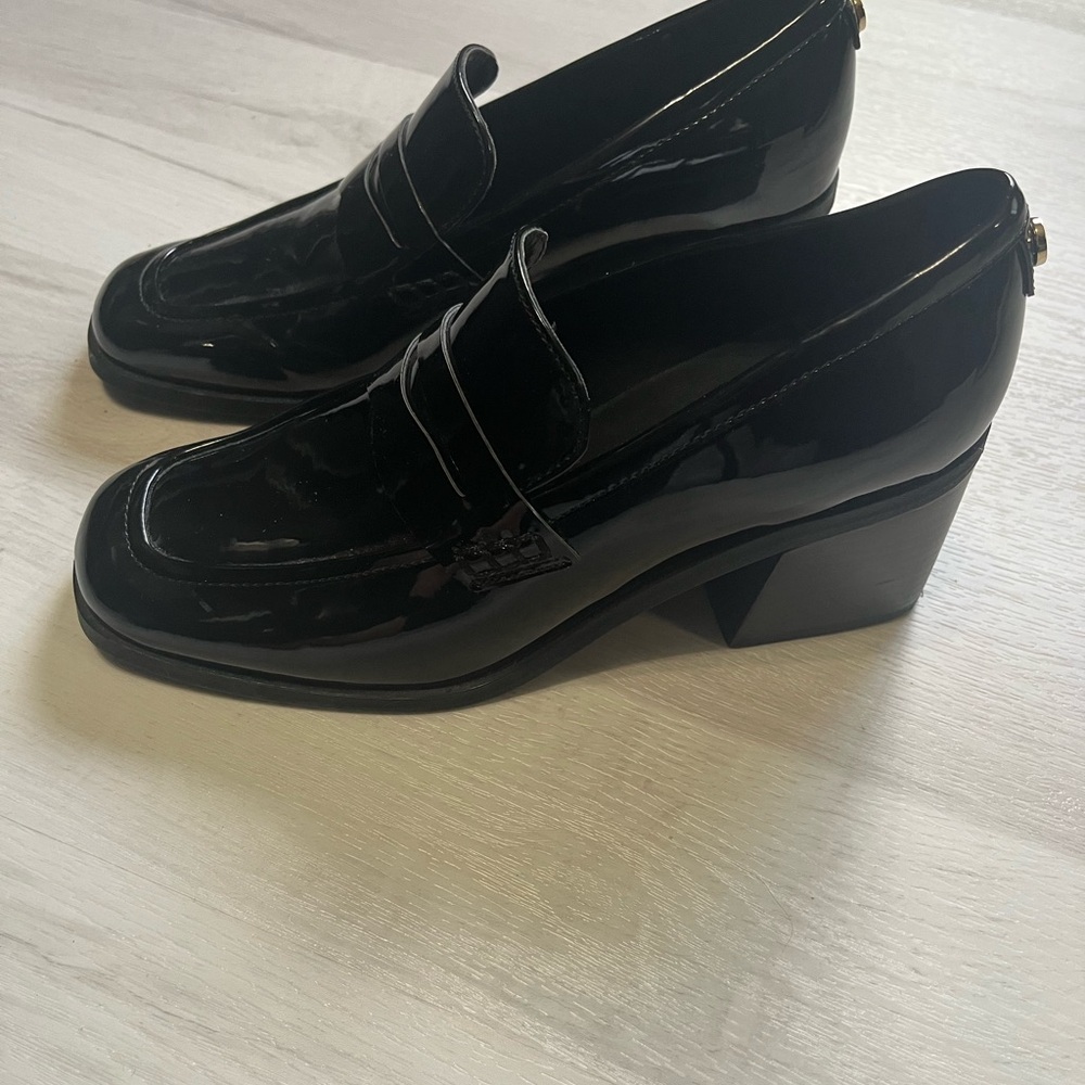 Marc Fisher Glossy Black Loafers